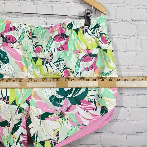 Athletic Shorts Women Plus Size XXL Multicolor Vibrant Colors Gym Run Lined Dry - Picture 6 of 10